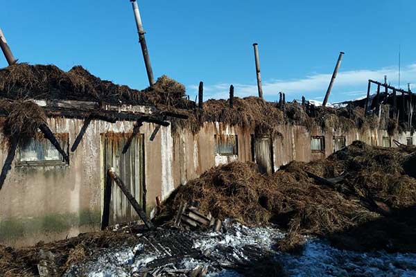 Пожар повышенной опасности в Каунате: огонь охватил 200 кв. метров