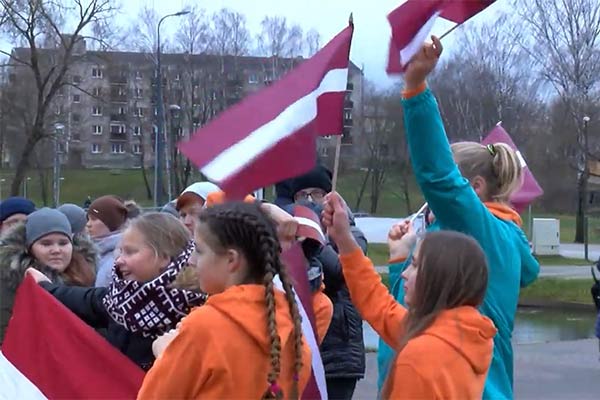 ВИДЕО: Празднование 100-летия Латвии в Резекне