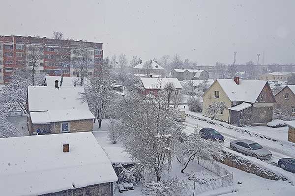 В Резекне лежит больше всего снега в Балтии, а в Курземе его почти нет